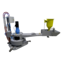 Ladle well block sand filling and inspection system