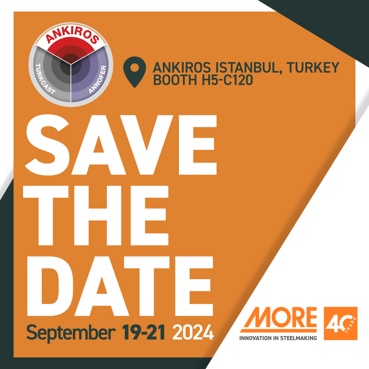 Save the date: Ankiros, Istanbul - 19-21 September 2024